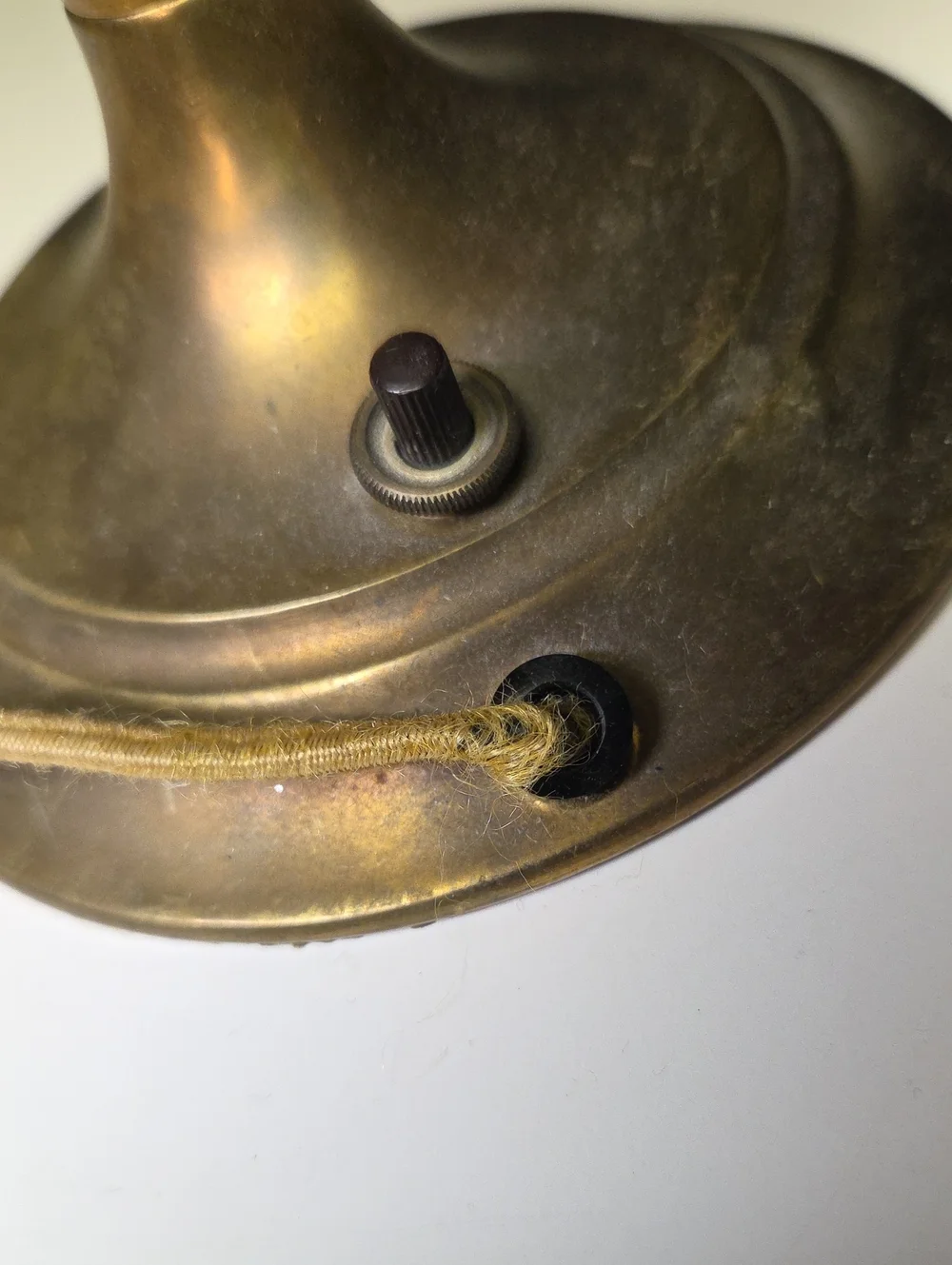 Vintage Arts & Crafts Barley Twist Brass Lantern,